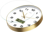 Battery Operated Luxe Black Wall Clock — 14" - View 5