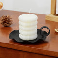 Modern Black Pillar Candle — 5.5" — Black