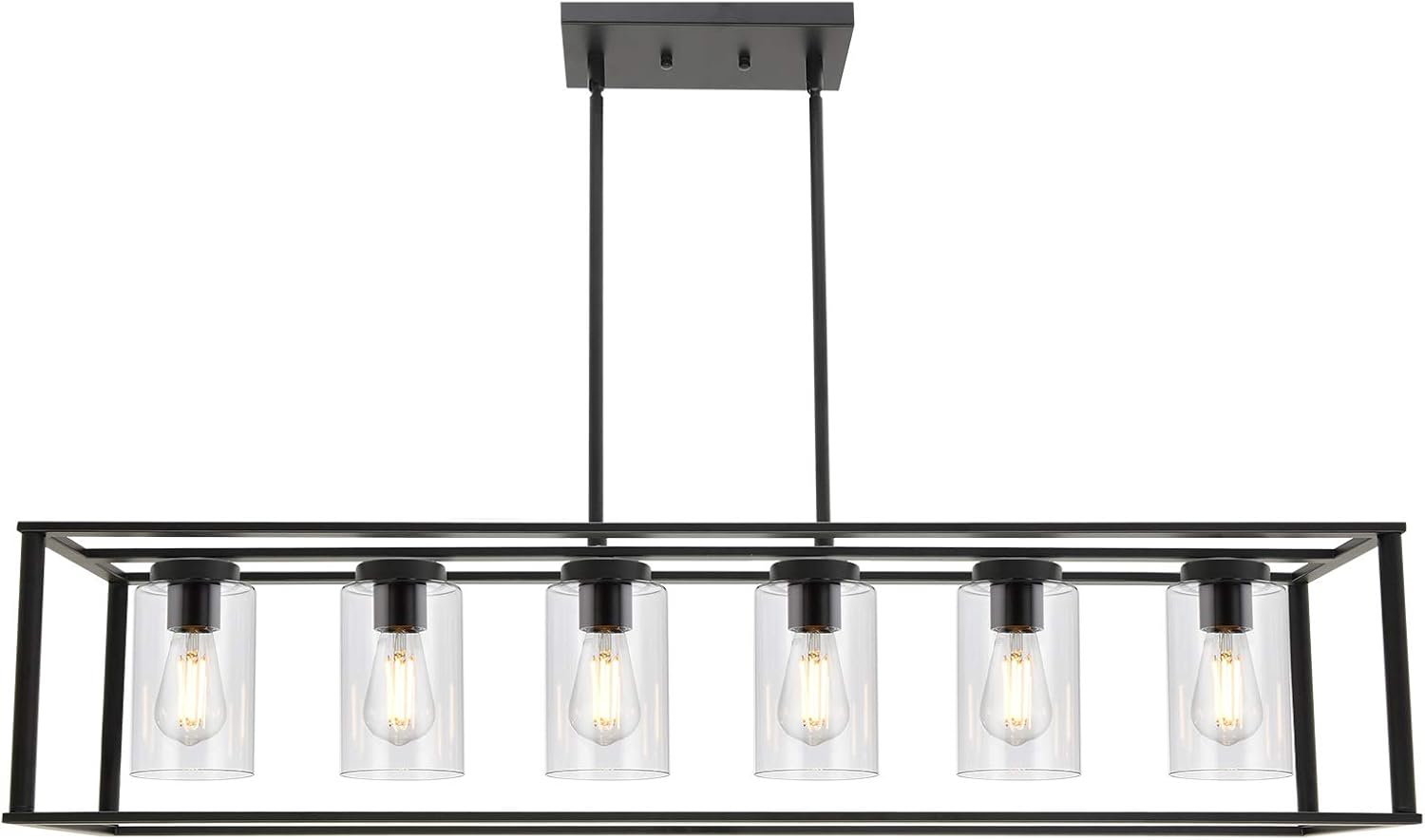 Farmhouse Black Chandelier — 6-Light — 6 Light