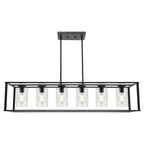 Farmhouse Black Chandelier — 6-Light