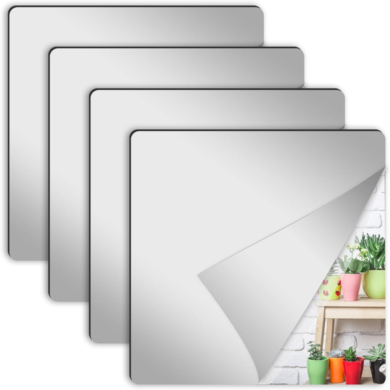 Wall Mirror — 8" — 8'' X 8'' X 4pcs