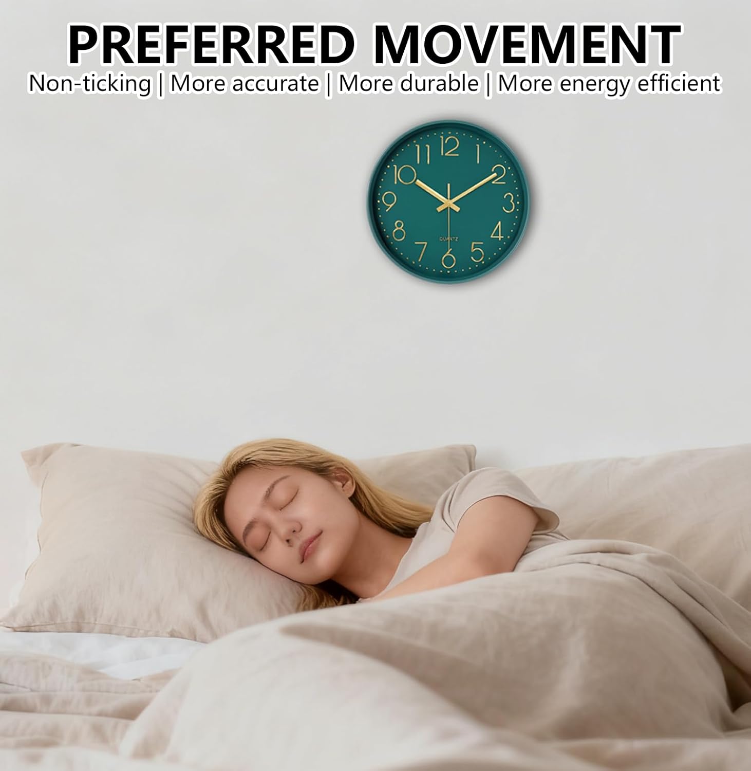 Battery Operated Modern Blue Wall Clock — 12" - View 4