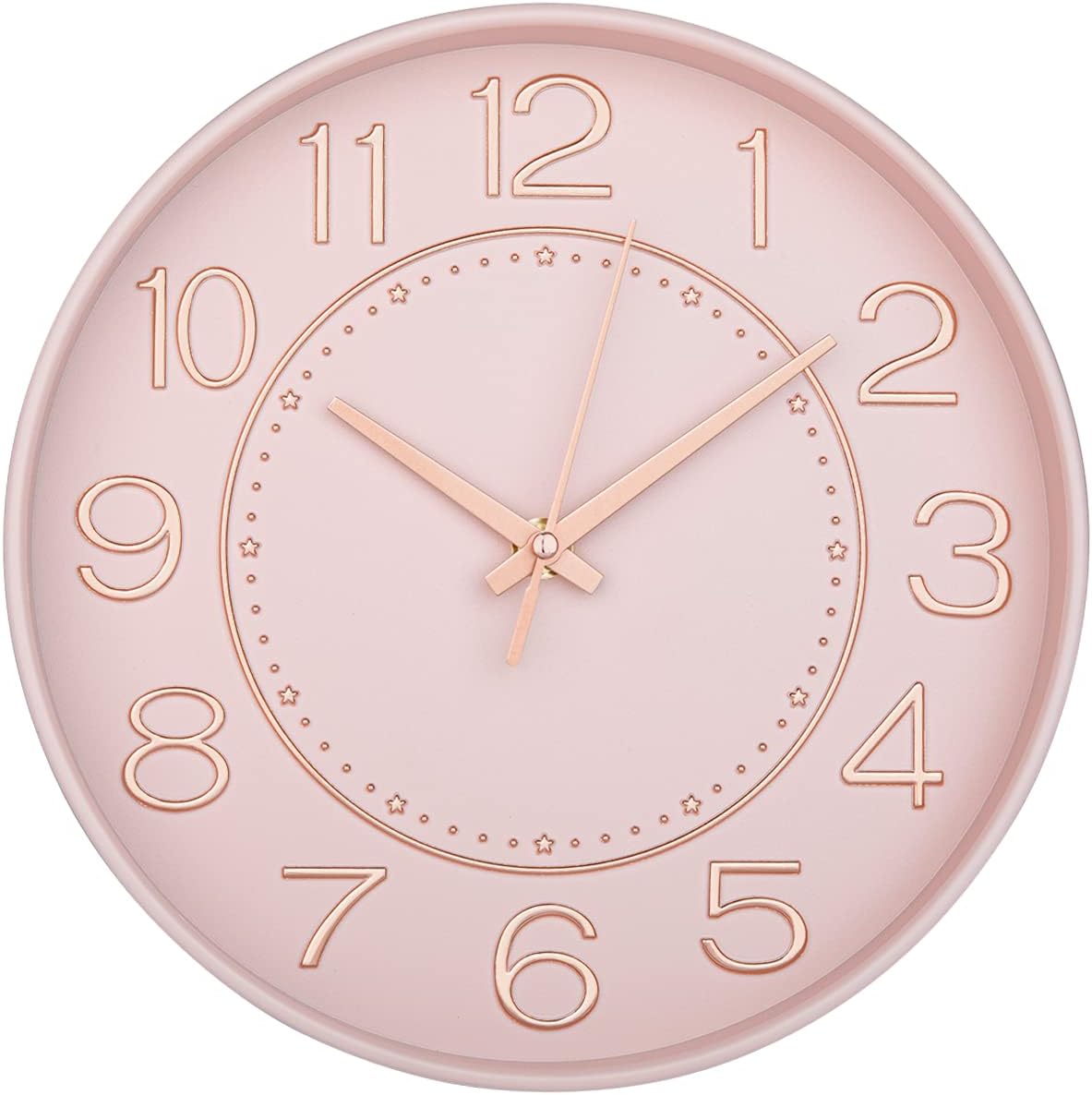 Battery Operated Luxe Black Wall Clock — 10" — 10 inch