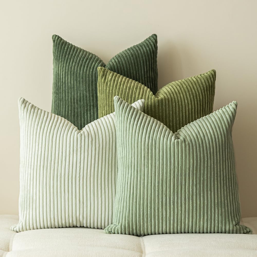 Boho Beige Throw Pillow Cover — 18" — 18" x 18" (Pack of 4)