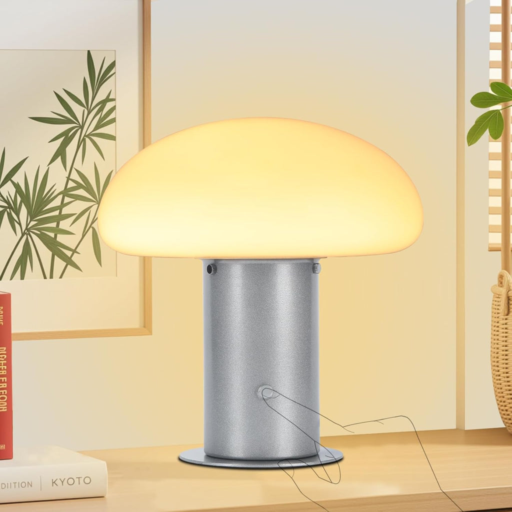 Dimmable Mid-Century Metal Nightstand Lamp - View 7