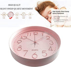 Battery Operated Beige Wall Clock - View 2
