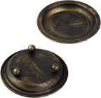 Mid-Century Metal Pillar Candle — Set of 2 - View 2