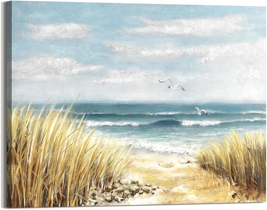Modern Metal Wall Art — 16" — Beach Path