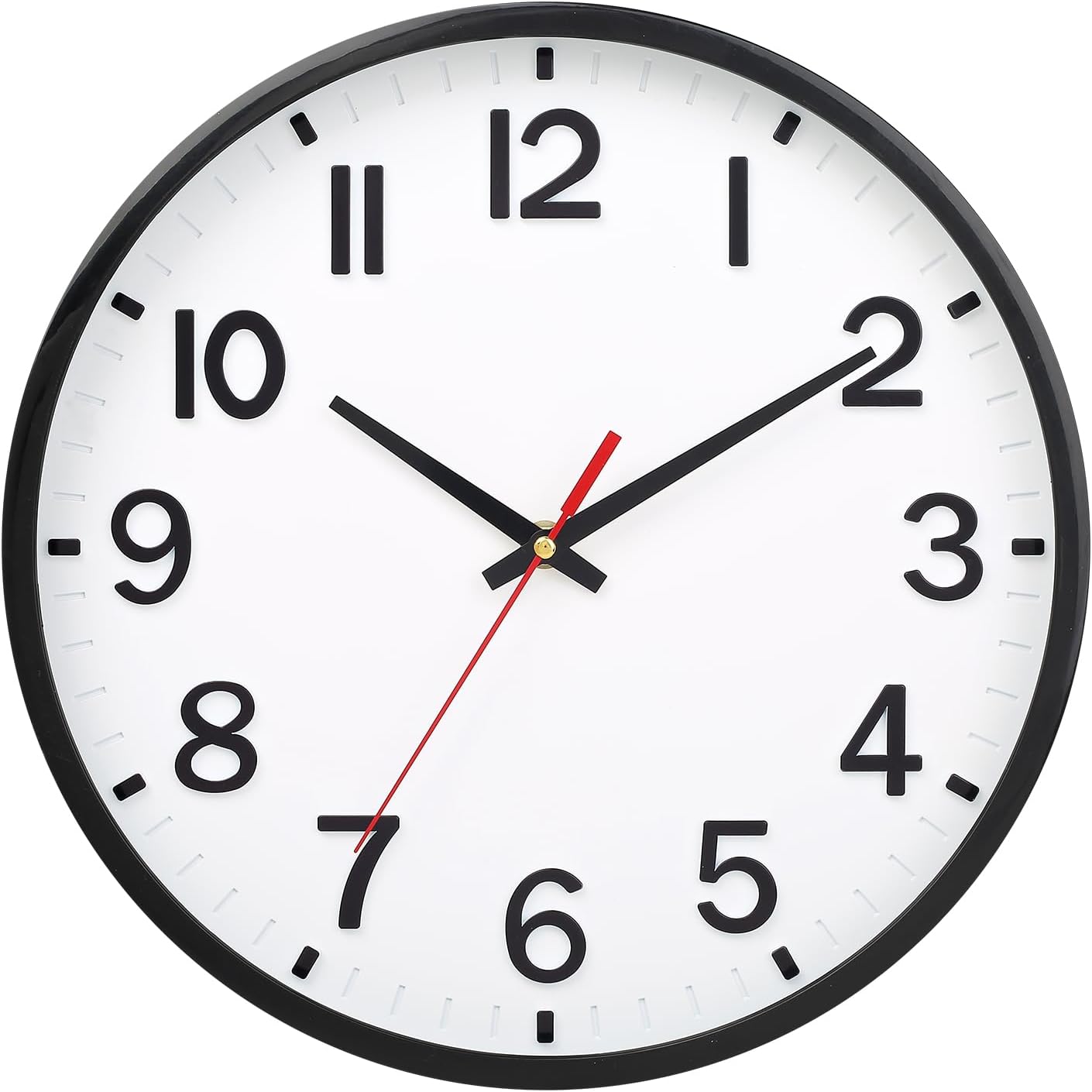 Battery Operated Luxe Beige Wall Clock — 8" — 8 inch