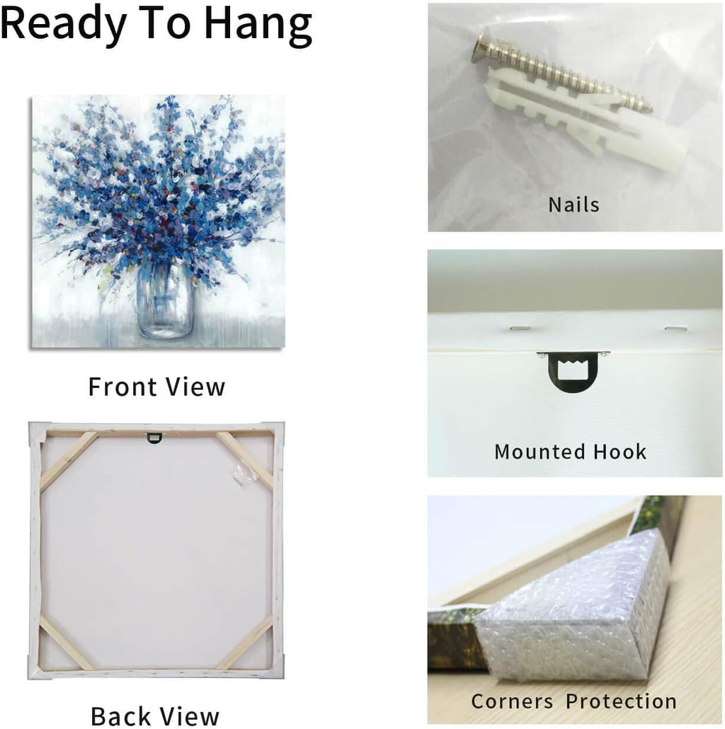 Blue Canvas Wall Art — 24" - View 7