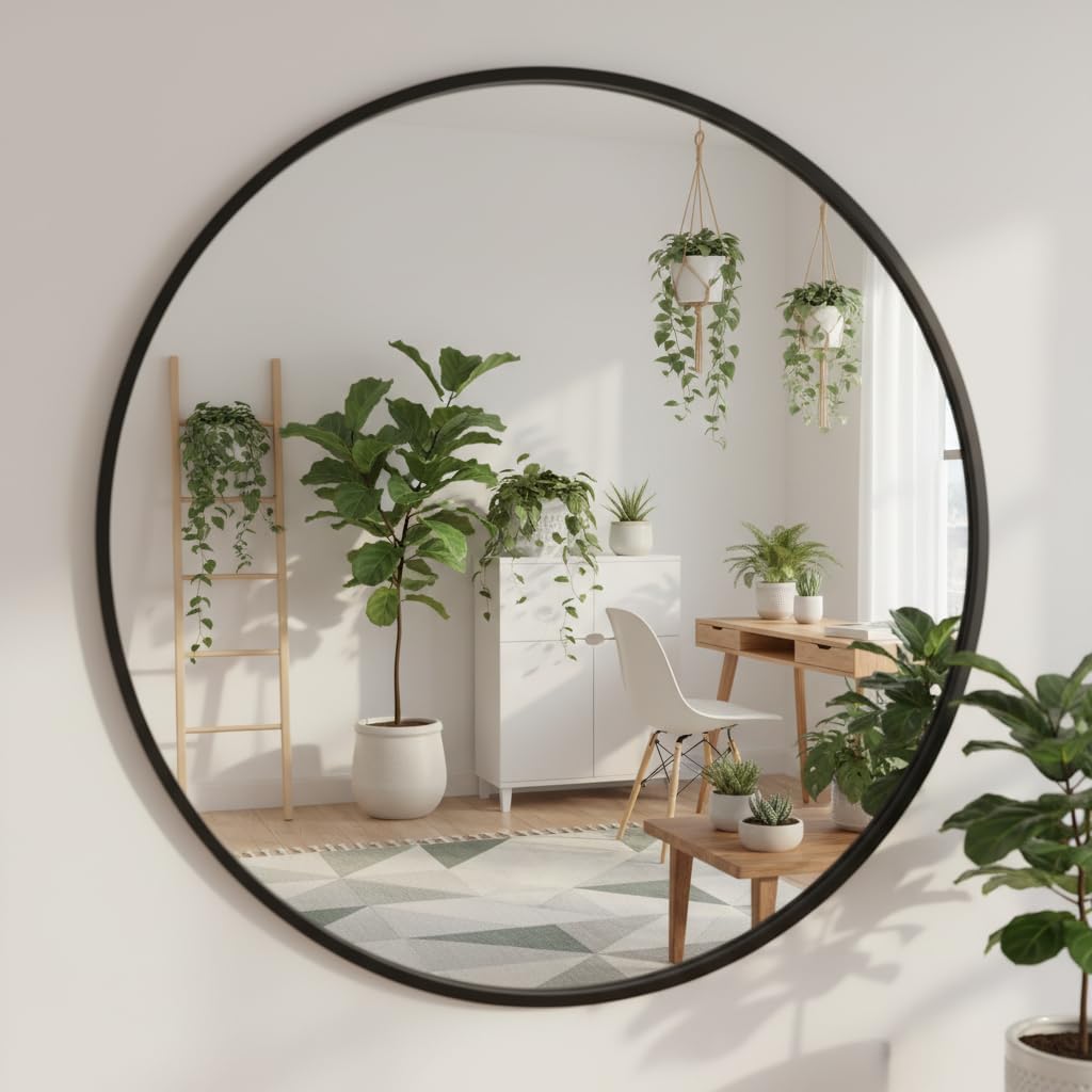 Metal Round Mirror — 18" — 1