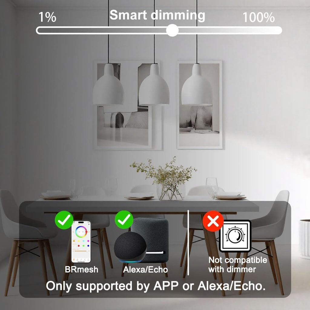 Color Changing Beige Smart Bulb — 72" - View 7