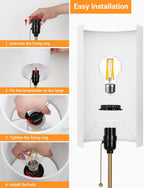Dimmable Luxe Beige Bedside Lamp — 5" - View 6