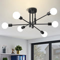 Luxe Black Chandelier — 6-Light — Black