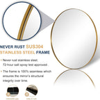 Luxe Black Round Mirror — 1" - View 7