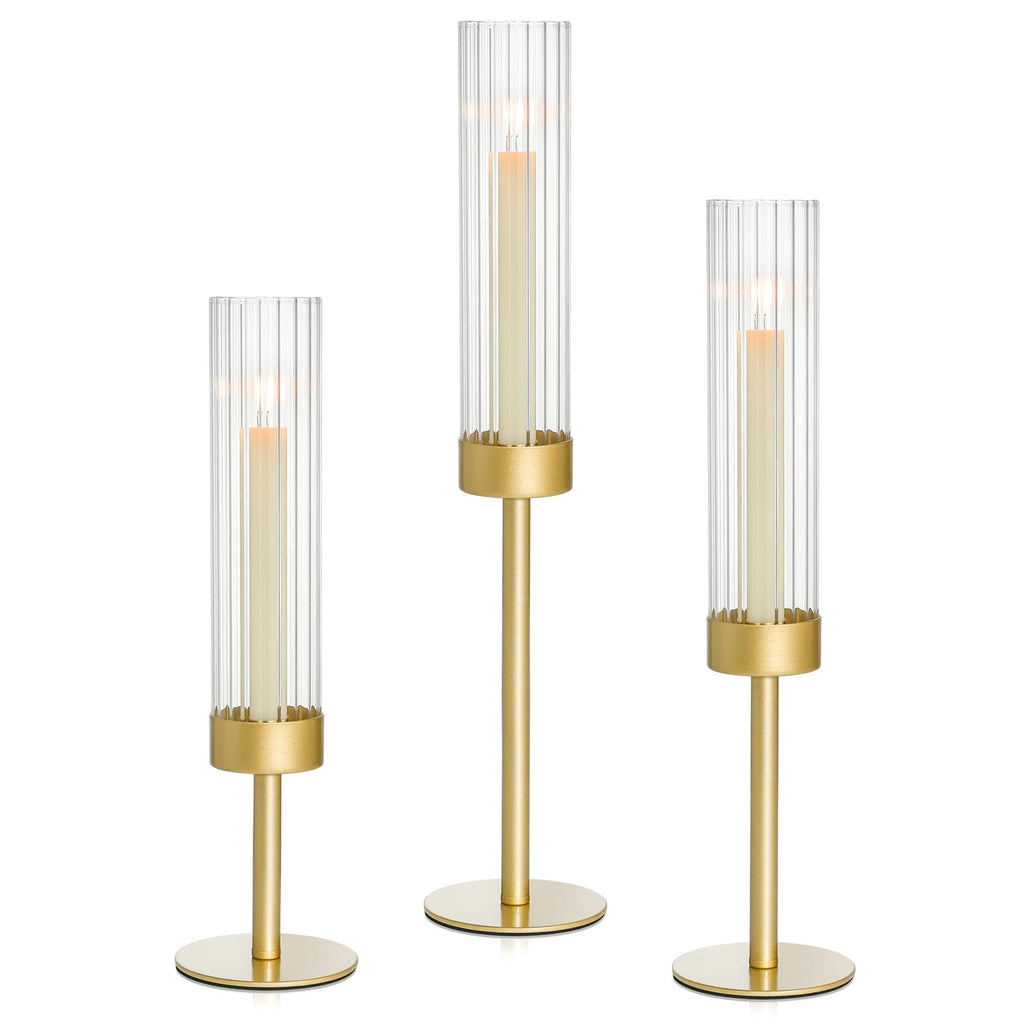 Luxe Metal Candle — Set of 3
