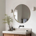 Luxe Black Round Mirror — 1" - View 8