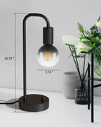 Dimmable Modern Black Bedside Lamp - View 7