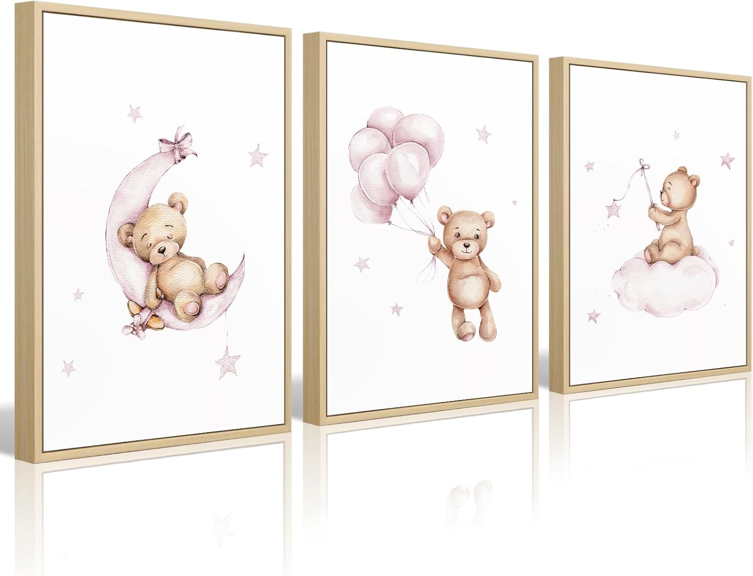 Unframed Pink Canvas Wall Art — 16" — 12x16 Inch framed