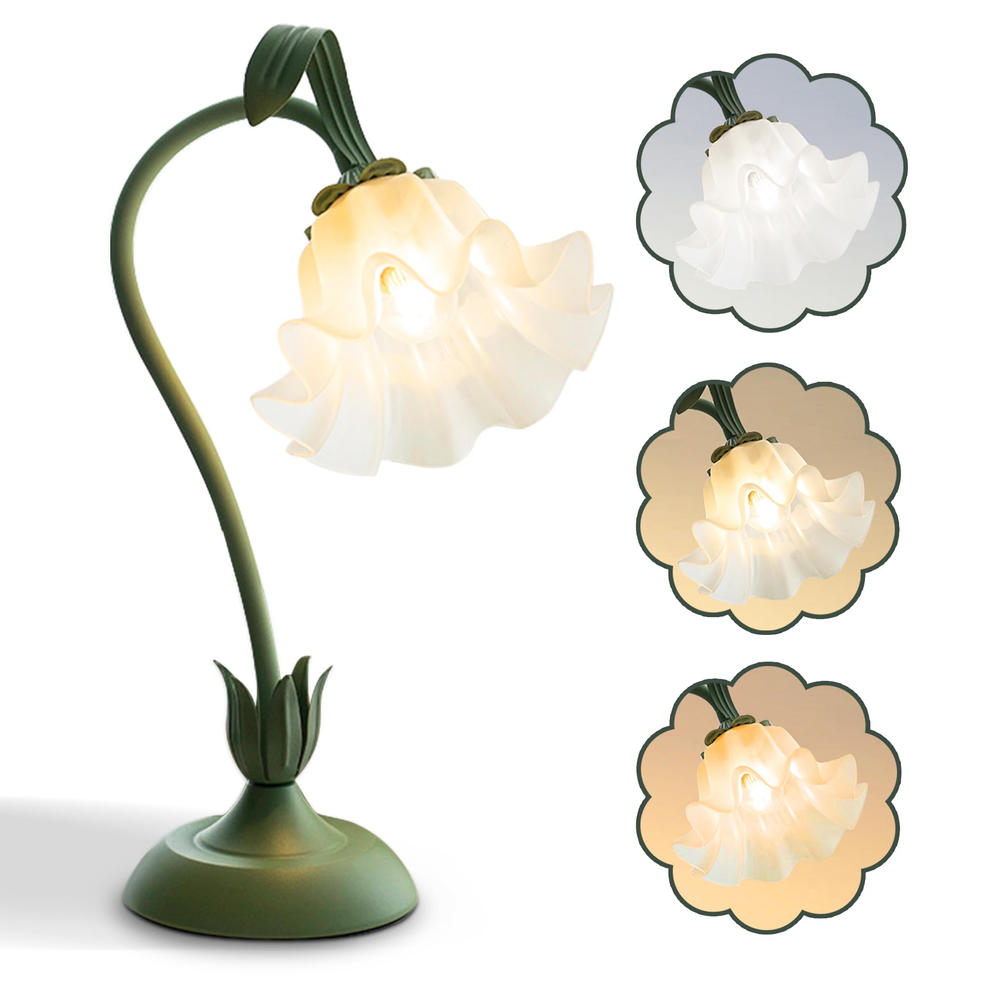 Vintage Green Bedside Lamp