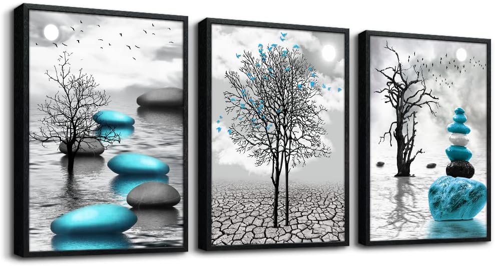 Beige Canvas Wall Art — 16L" x 12W" (3 Piece)