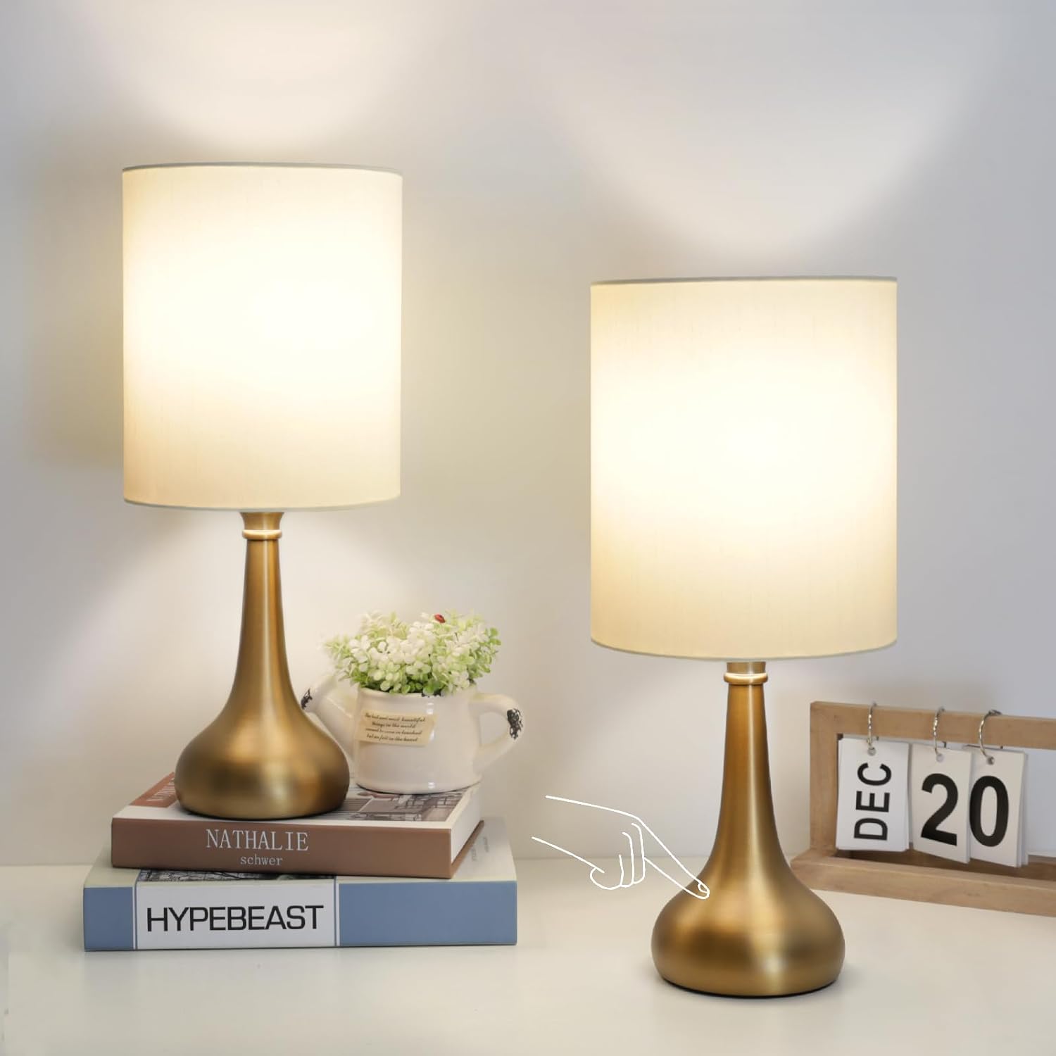 Dimmable Gold Table Lamp — Brass