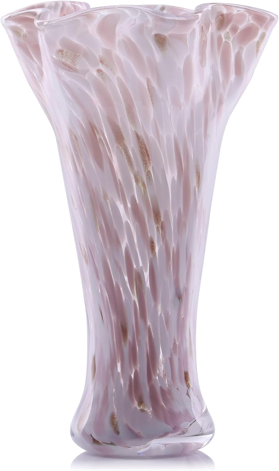 Blue Flower Vase — 9.0" — Pink