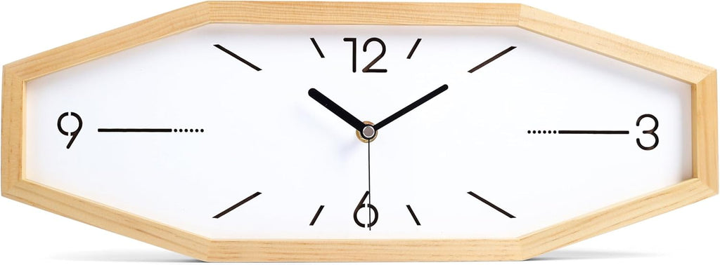 Battery Operated Mid-Century Brown Wall Clock — 18" — Primary Color