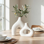 Modern Black Vase — Set of 2 - View 9