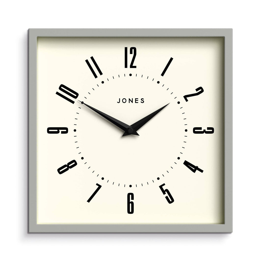 Mid-Century Black Wall Clock — 10"