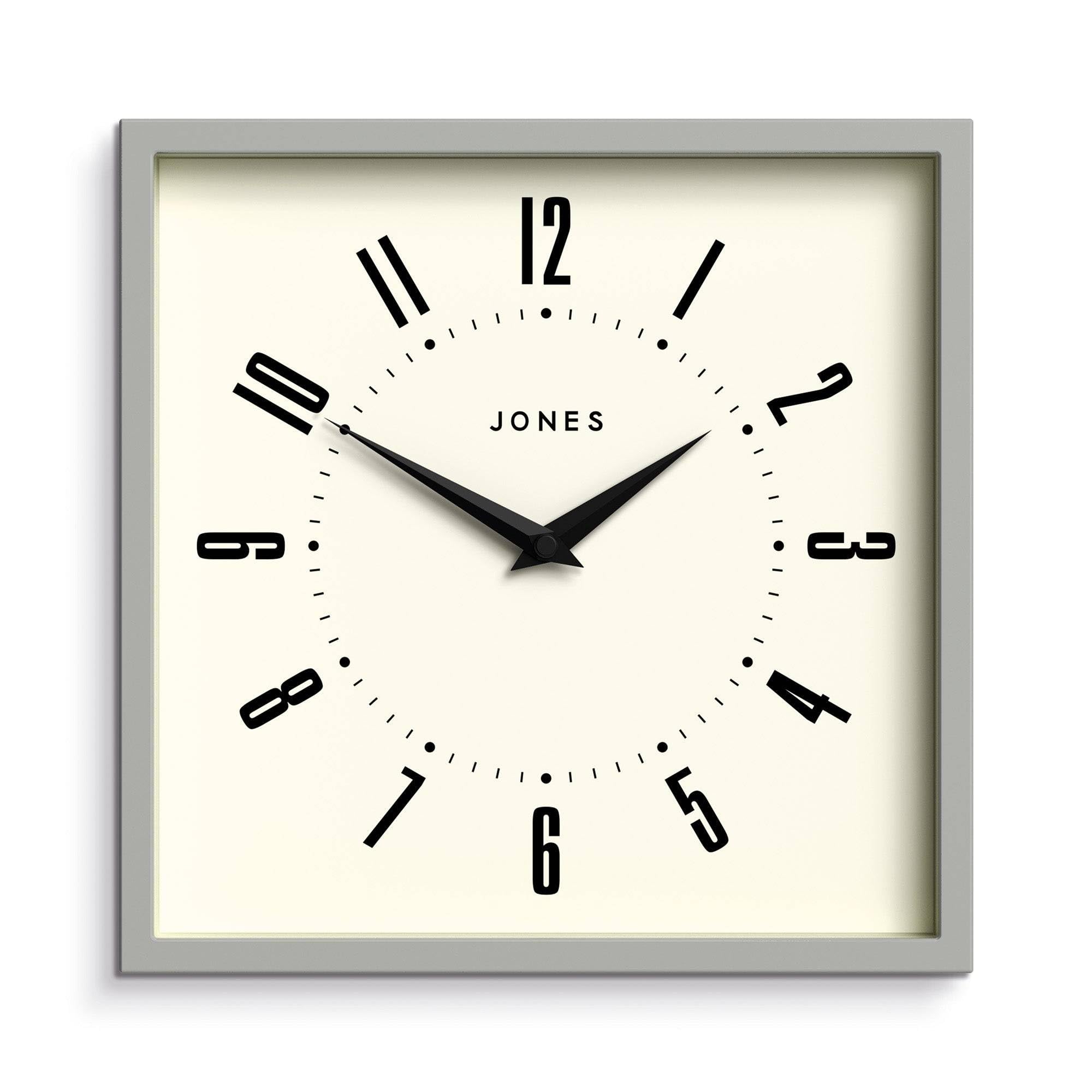Mid-Century Black Wall Clock — 10"