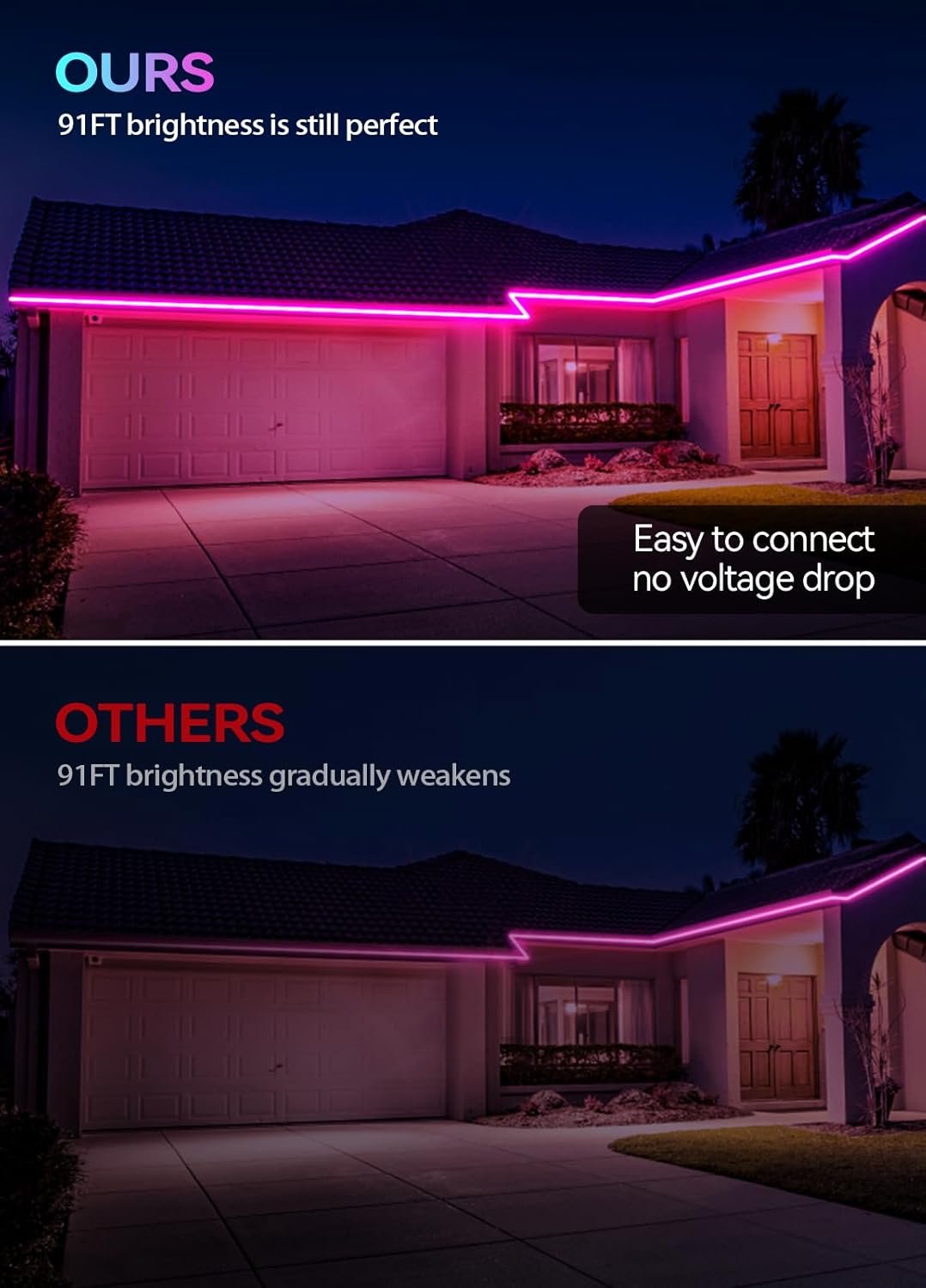 Smart Rattan LED Strip Lights - View 4