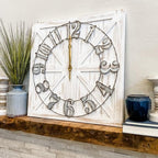 Farmhouse Wood Wall Clock — 24" - View 2