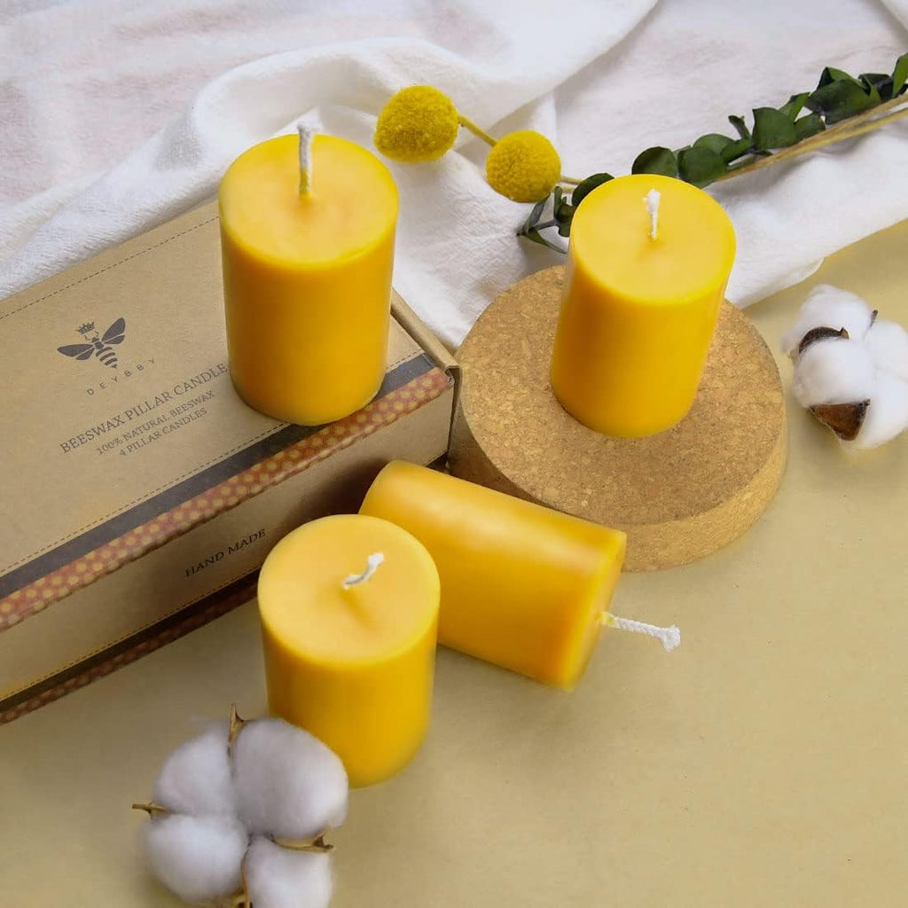 Wax Pillar Candle — 3" - View 4