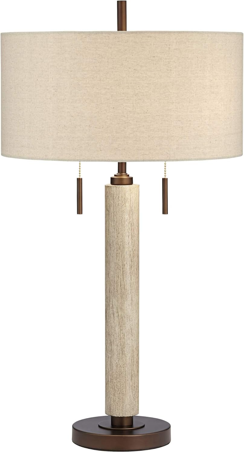 USB Mid-Century Brown Table Lamp — 28.5" - View 2