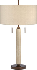 USB Mid-Century Brown Table Lamp — 28.5" - View 2