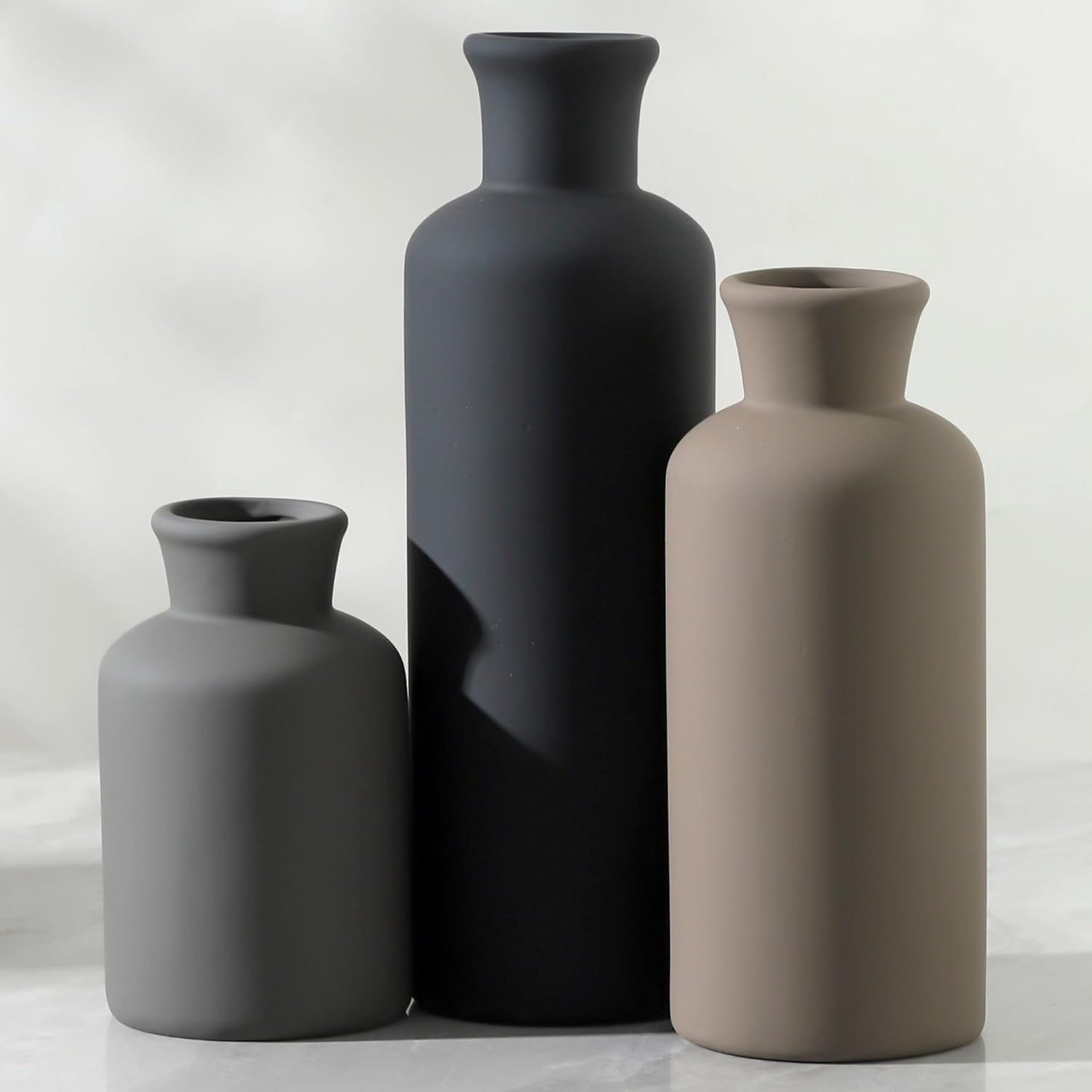 Farmhouse Blue Vase Set — Set of 3 — 007-multicolor