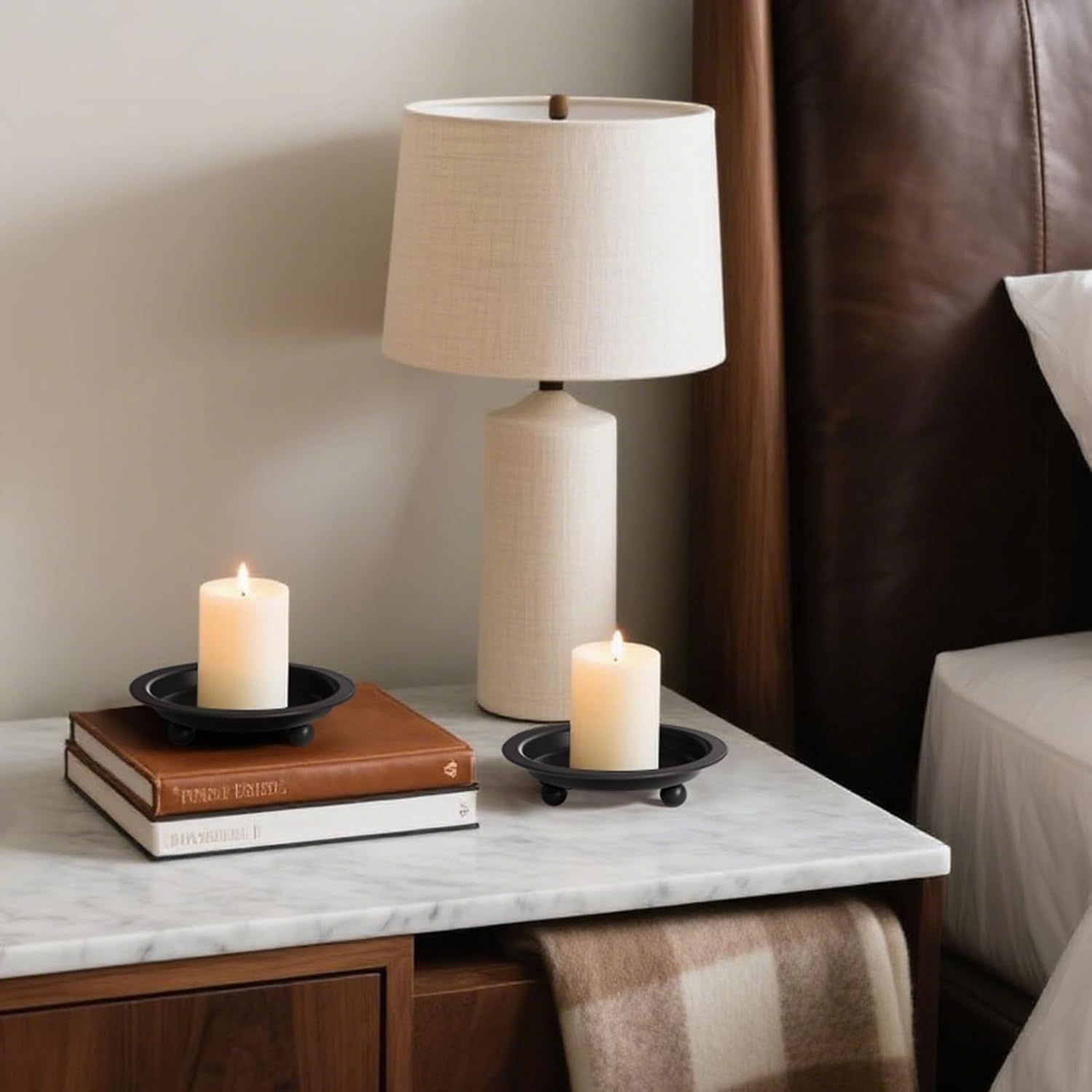 Round Black Candle — 13" - View 7