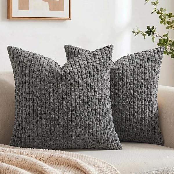 Boho Beige Throw Pillow Cover — 18" — 24" x 24" (Pack of 2)