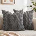Boho Beige Throw Pillow Cover — 18" — 24" x 24" (Pack of 2)