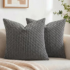 Boho Beige Throw Pillow Cover — 18" — 24" x 24" (Pack of 2)