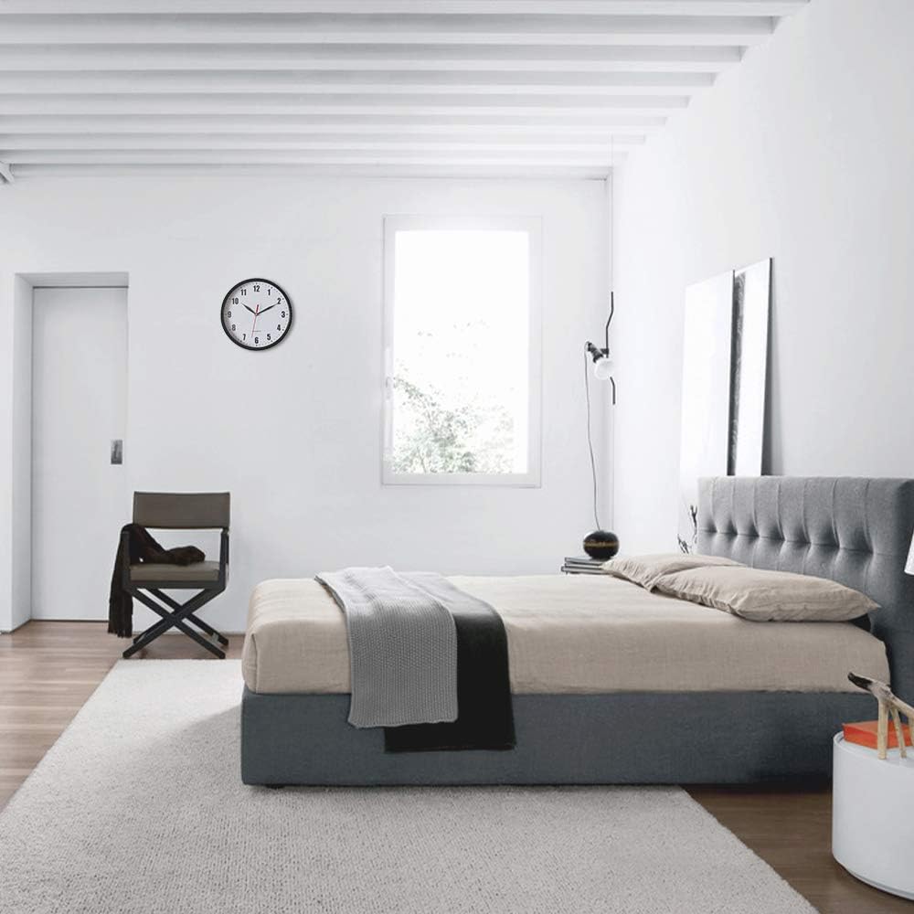 Black Wall Clock — 8" - View 4
