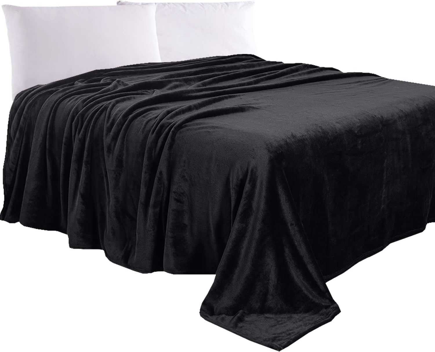 Luxe Beige Throw Pillow — Black