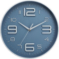Round Modern Grey Wall Clock — 12" — Grey 01