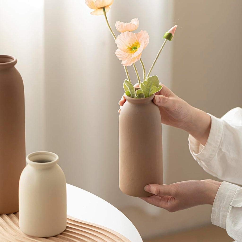 Boho Beige Vase Set — 4" - View 5