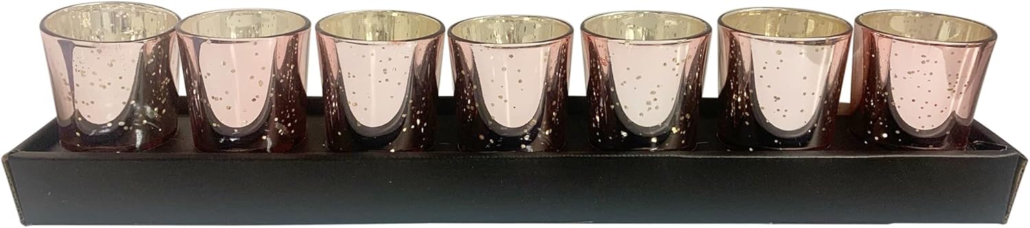 Black Candle — Set of 12 — Rose Gold Mercury