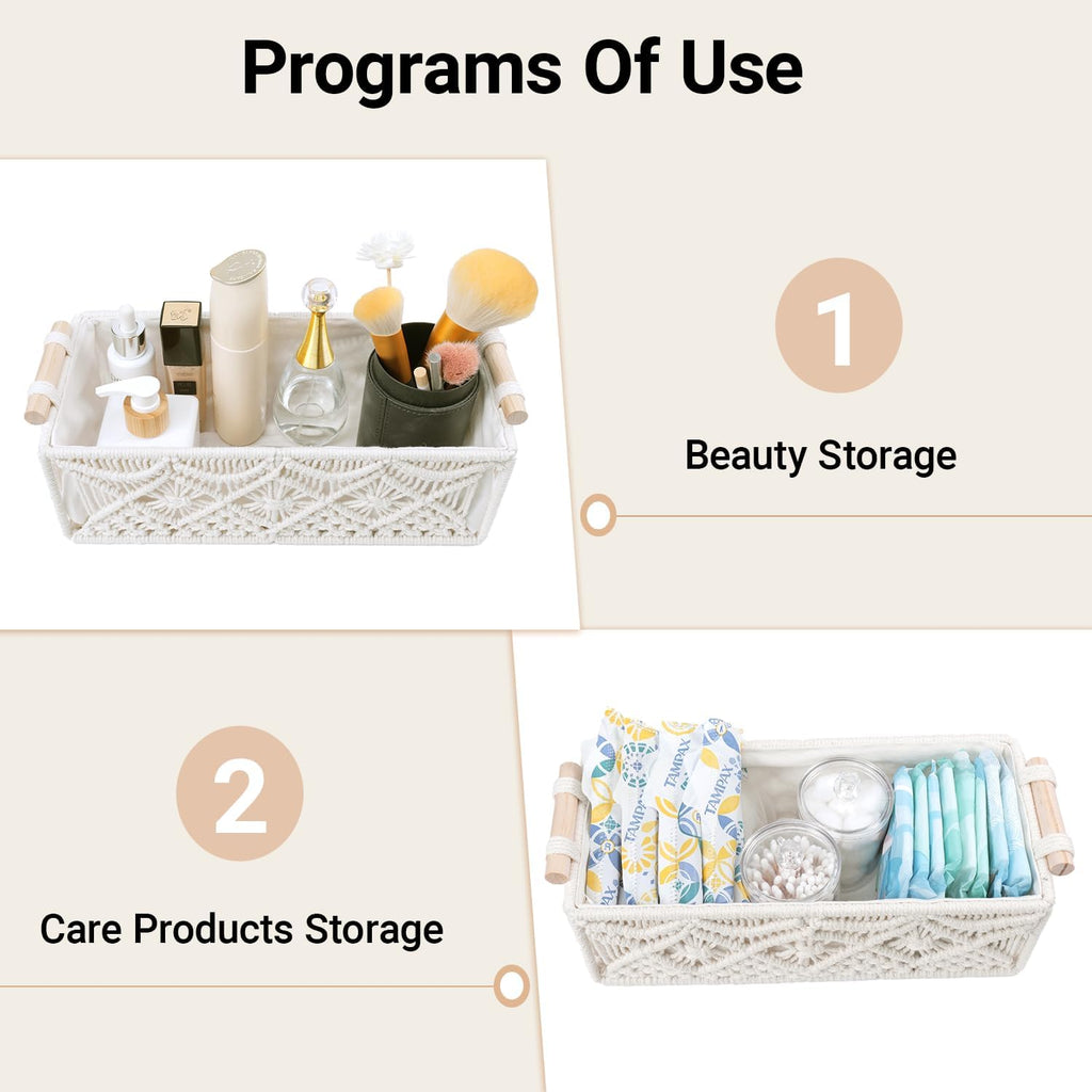 Boho Rattan Storage Basket — Set of 2 - View 7