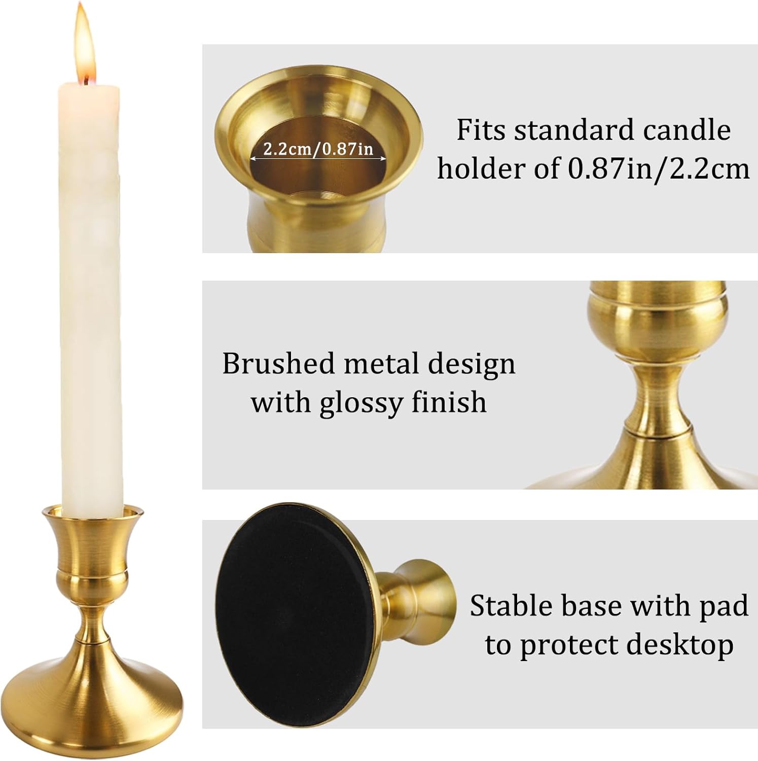 Vintage Luxe Black Candle — Set of 2 - View 3