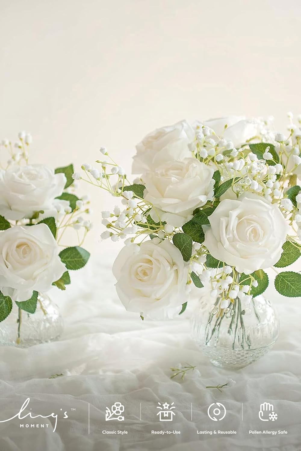 Beige Artificial Flowers — 3.5" - View 2