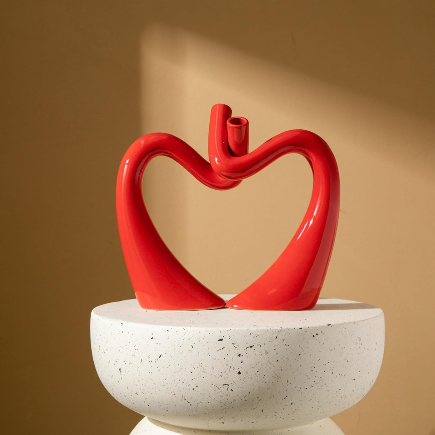 Modern Red Decorative Vase — 11.8" - View 7